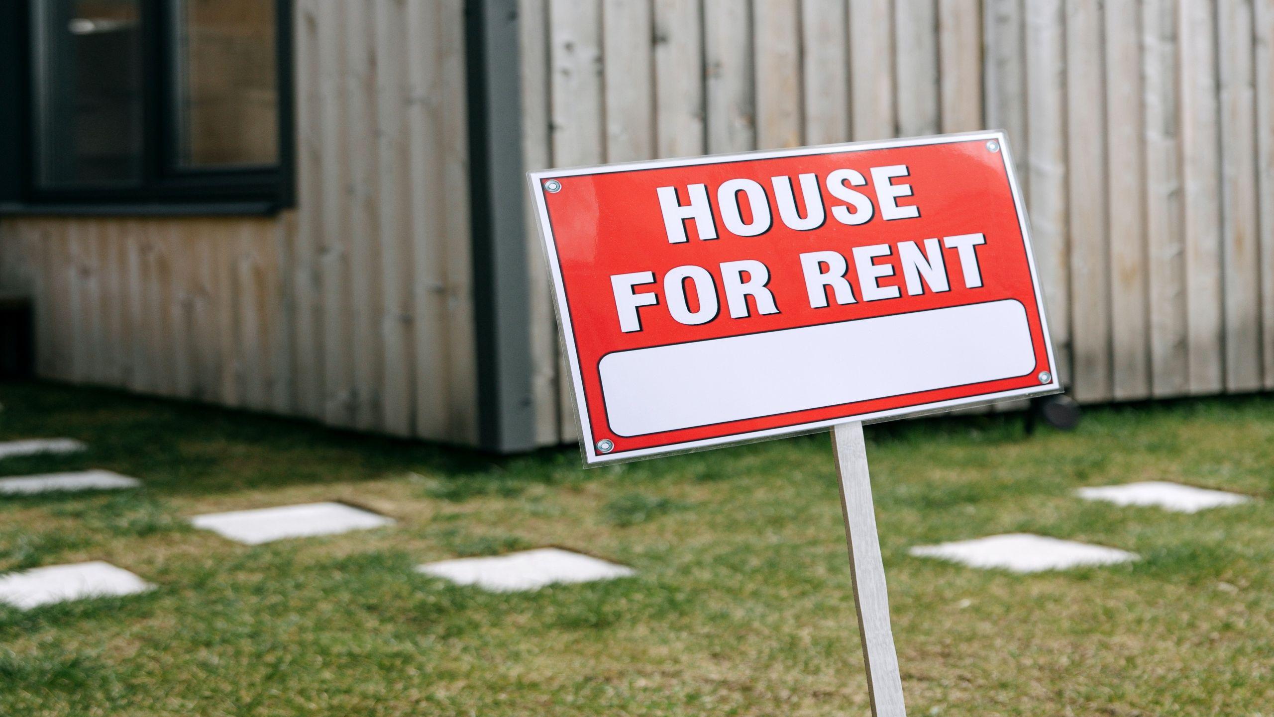 House for Rent yard sign